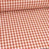 Tissu vichy grands carreaux sur Popeline coloris terracotta - OEKO TEX