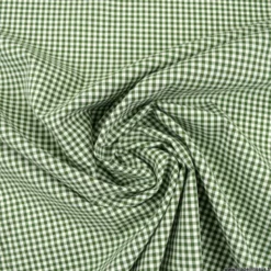 Tissu vichy petits carreaux 100%coton vert sapin - OEKO TEX