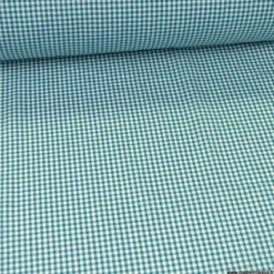 Tissu vichy petits carreaux 100%coton pétrole - OEKO TEX