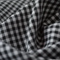 Tissu vichy petits carreaux coton NOIR - OEKO TEX