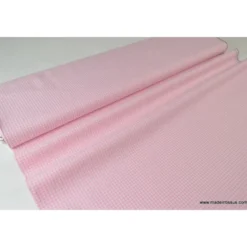 Tissu vichy petits carreaux 100%coton rose et blanc - OEKO TEX