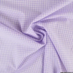 Tissu vichy petits carreaux en Lilas - OEKO TEX