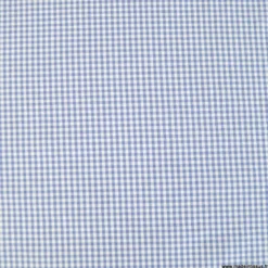 Tissu vichy petits carreaux en coton bleu lavande - OEKO TEX