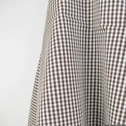 Tissu vichy petits carreaux marron et blanc - OEKO TEX