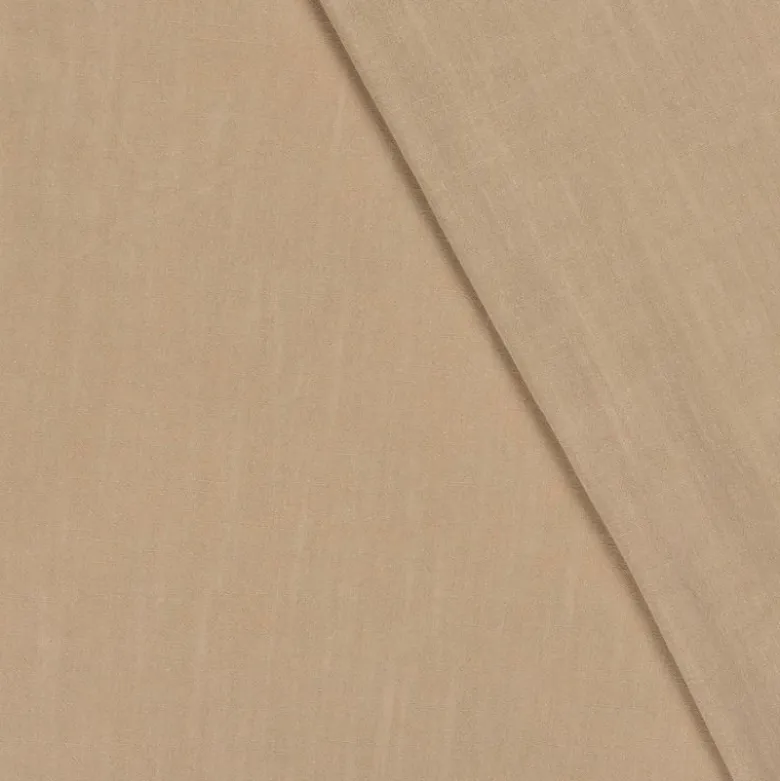 Tissu viscose et lin coloris camel – Souple et élégant