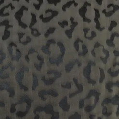 Tissu viscose jacquard motif léopard chocolat