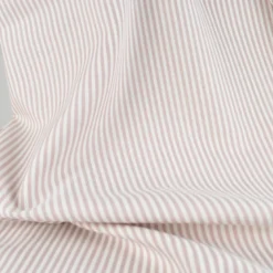 Tissu viscose mélangée à rayures vieux rose et blanc