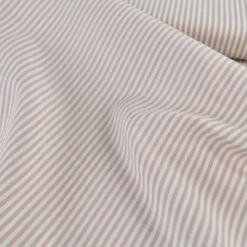 Tissu viscose mélangée à rayures vieux rose et blanc