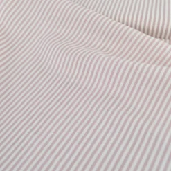 Tissu viscose mélangée à rayures vieux rose et blanc