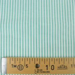 Tissu viscose mélangée à rayures vertes et blanches