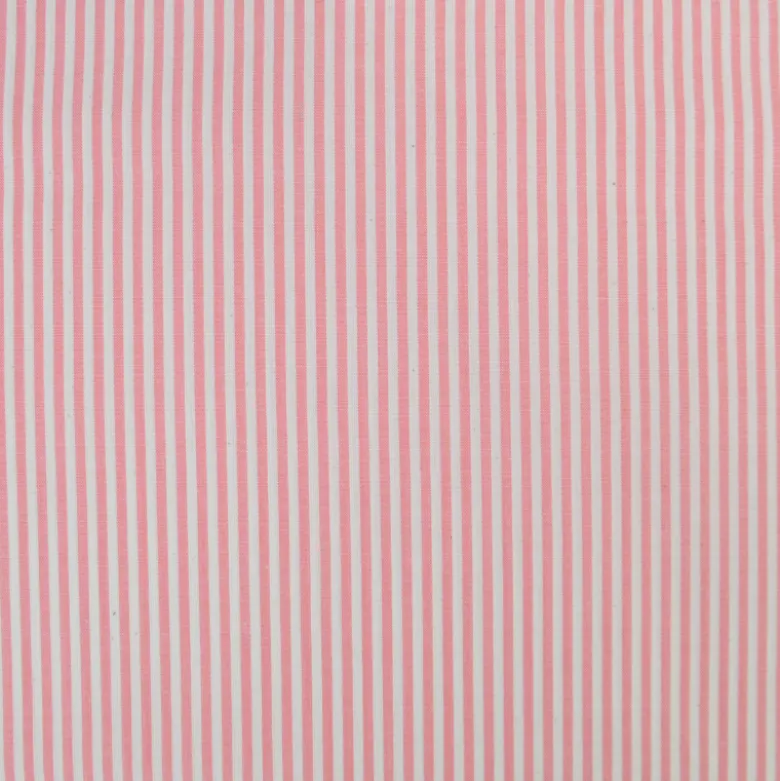 Tissu viscose mélangée à rayures vieux Corail et blanc