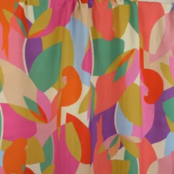 Tissu Viscose Paradiz motif graphique orange et rose - OEKO TEX