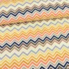 Tissu Viscose stretch motif graphique chevrons beige - OEKO TEX