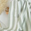 Tissu viscose tissé teinte à rayures larges sauge