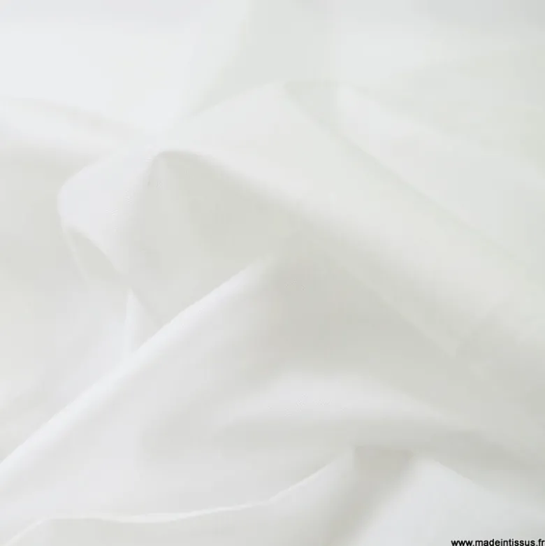 Tissu Voile de coton Blanc - Bio & OEKO TEX standard 100