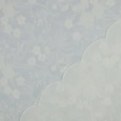Tissu voile de coton brodé et festonné - Blanc