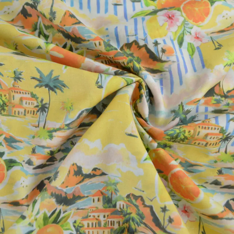 Tissu voile de coton Dolce Vita tropicale