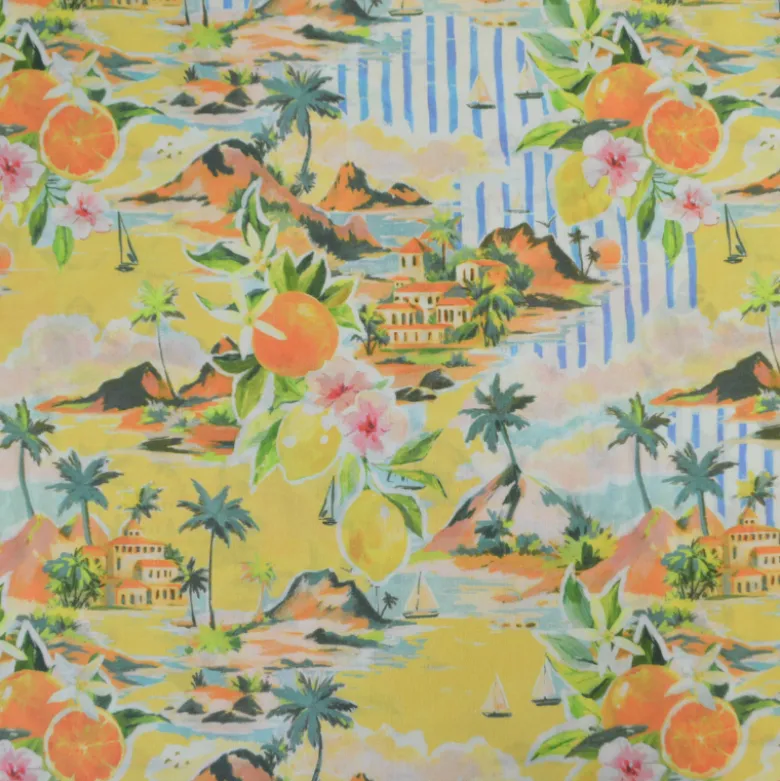 Tissu voile de coton Dolce Vita tropicale