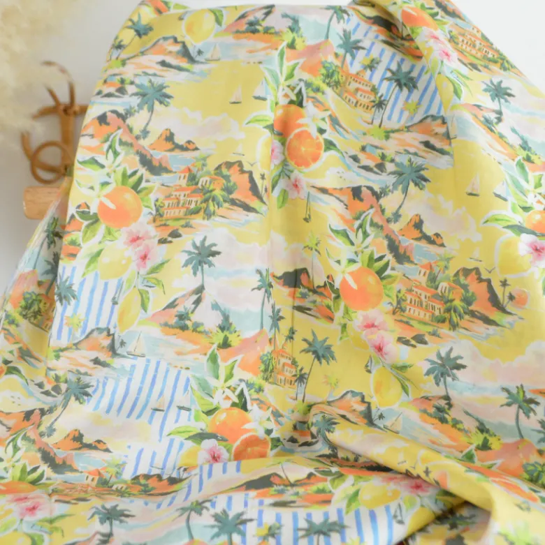 Tissu voile de coton Dolce Vita tropicale