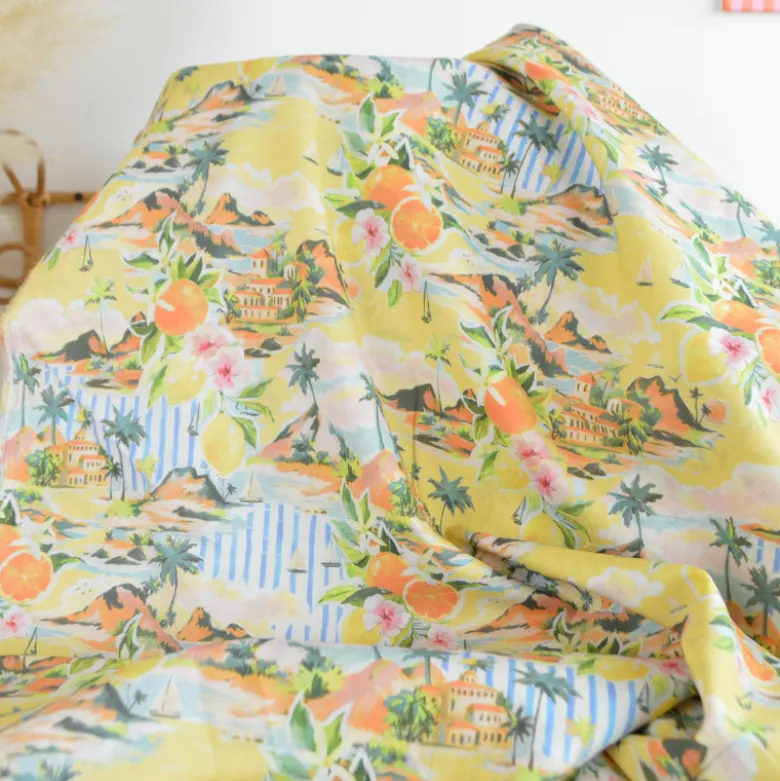 Tissu voile de coton Dolce Vita tropicale