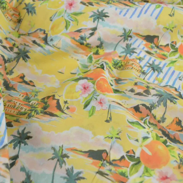 Tissu voile de coton Dolce Vita tropicale