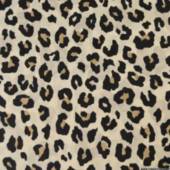 Tissu voile de coton motif léopard - Fond Sable