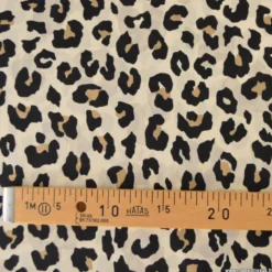 Tissu voile de coton motif léopard - Fond Sable