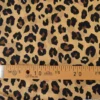 Tissu voile de coton motif léopard - Fond Camel
