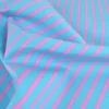 Tissu voile de coton Rudayan à rayures rose fond turquoise