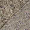 Tissu voile de coton Sundari motif paisley indien vert, rouge & bleu