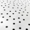 Toile cirée motif pois noirs fond blanc