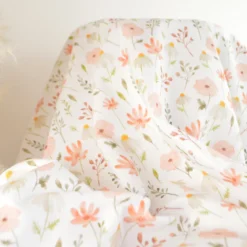 Toile de coton motif prairie de fleurs Sauvages