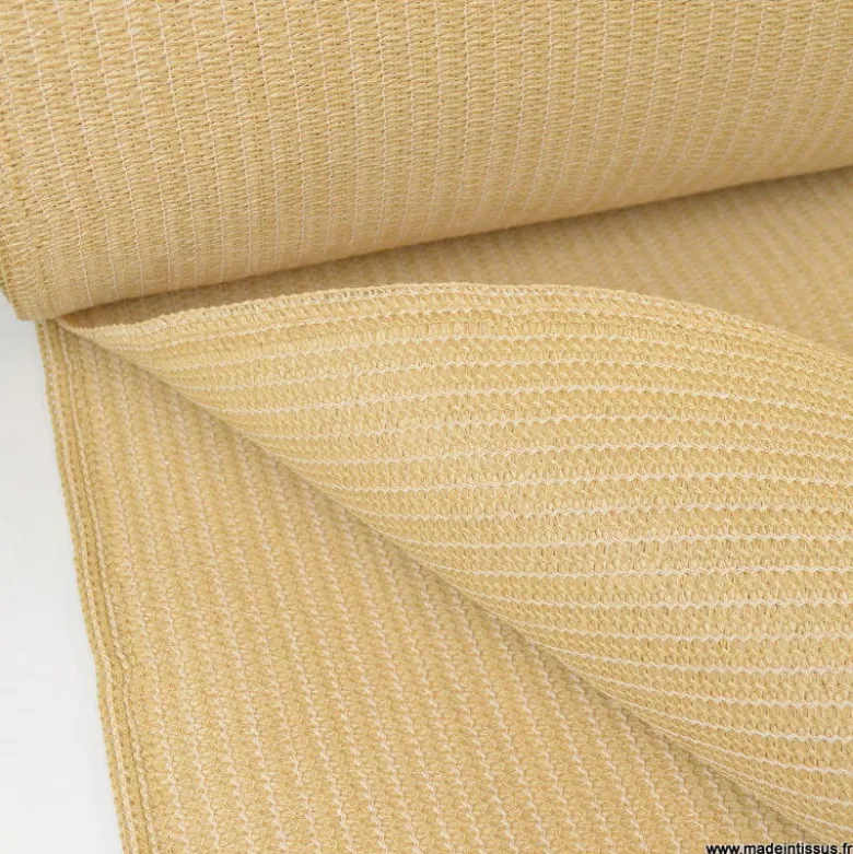 Toile d'ombrage micro-aérée naturel en grande largeur
