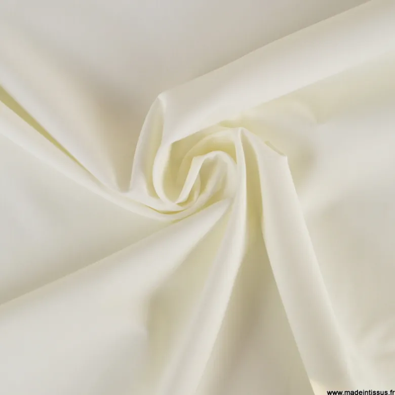 Toile à draps percale grande largeur coton blanc cassé easy care