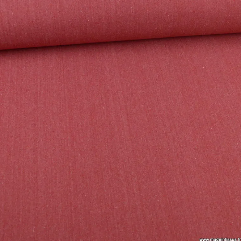 Toile lourde Vercors aspect rustique coloris Rouge