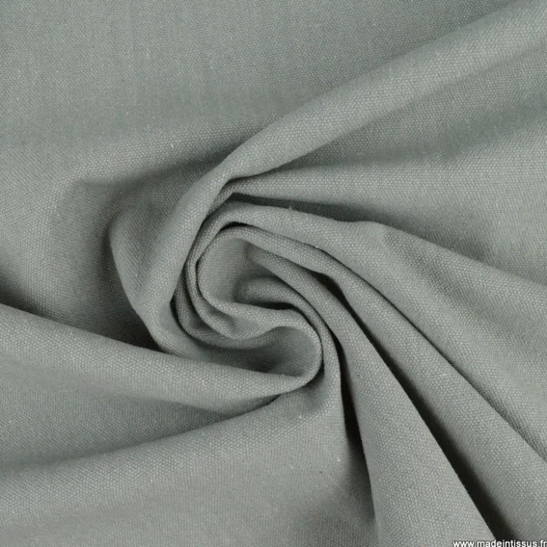 Toile lourde Vercors aspect rustique coloris gris