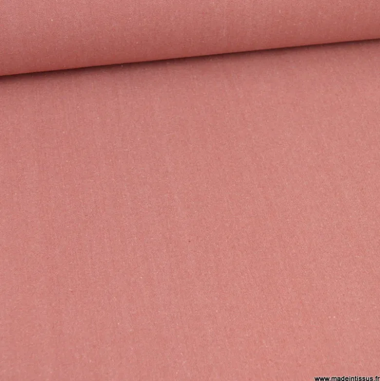 Toile lourde Vercors aspect rustique coloris Marsala