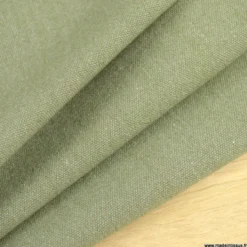 Toile lourde Vercors aspect rustique coloris vert kaki