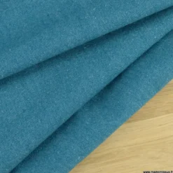 Toile lourde Vercors aspect rustique coloris bleu océan