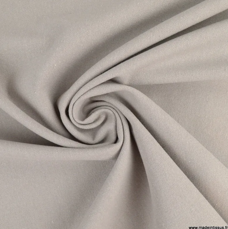 Toile lourde Vercors aspect rustique coloris gris souris