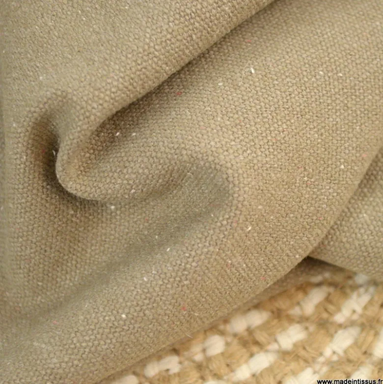 Toile lourde Vercors aspect rustique coloris Taupe