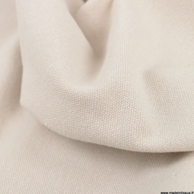 Toile lourde Vercors aspect rustique coloris Ecru
