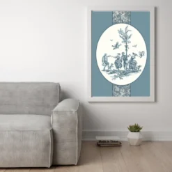 Torchons Benedicte - motif Toile de Jouy - 50 X 70cm