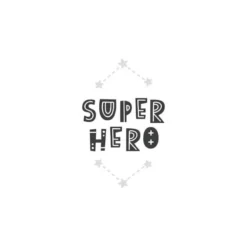Transfert textile Thermocollant message SUPER HERO