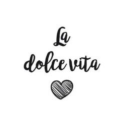 Transfert textile Thermocollant message La dolce vita