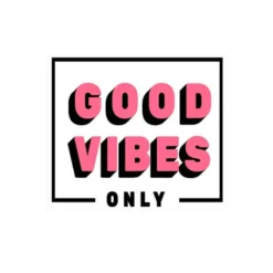 Transfert textile Thermocollant motif Good vibes only
