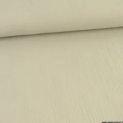 Triple gaze de coton beige - OEKO TEX