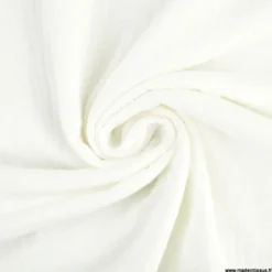 Triple gaze de coton blanc cassé Milk - OEKO TEX