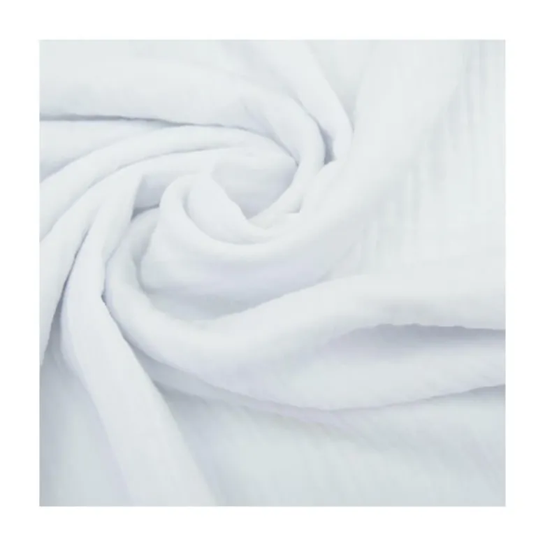 Triple gaze de coton Blanc Optique - OEKO TEX
