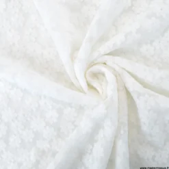 Tulle brodé Izia - Blanc